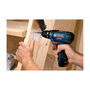Bosch GSR 10,8-2-LI Professional GSR 12V-15 - Taladro atornillador a batería 10.8V, 2 velocidades, 21 paradas de par, función percutor, sin llave, luz LED