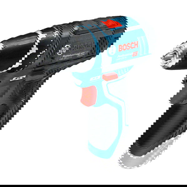 Bosch GSR 10,8-2-LI Professional GSR 12V-15 - Taladro atornillador a batería 10.8V, 2 velocidades, 21 paradas de par, función percutor, sin llave, luz LED