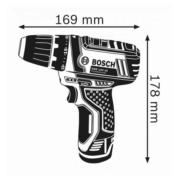 Bosch Professional GSR 10.8-2-LI Solo Herramienta L-Boxx