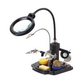 Nimo Soporte para soldador con lupa, luz y pinzas de cocodrilo