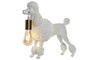 DKD Home Decor Lámpara Sobremesa Moderno Blanco Dorado Perro 15x36x40 cm