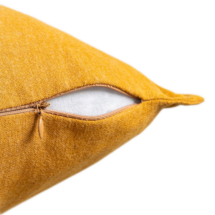 Cojín Ocre 85%Algodón-15%Lino Decoración 60 X 40 cm (Set de 2)