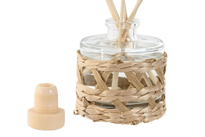 DKD Home Decor Ambientador Mikado Tropical Coco Verde Blanco 8 x 10 x 8 cm (6 Unidades)