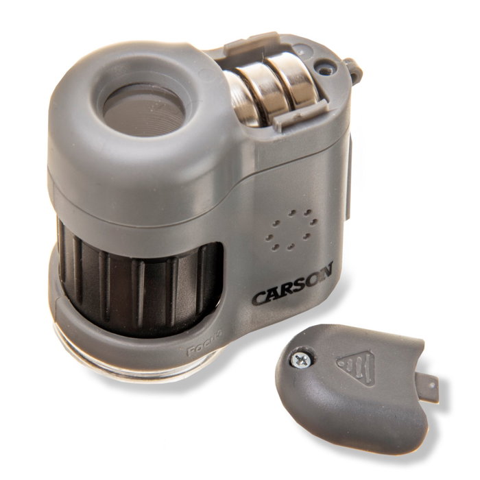 Carson MicroMini MM-380 Microscopio de Bolsillo con Luz LED y UV