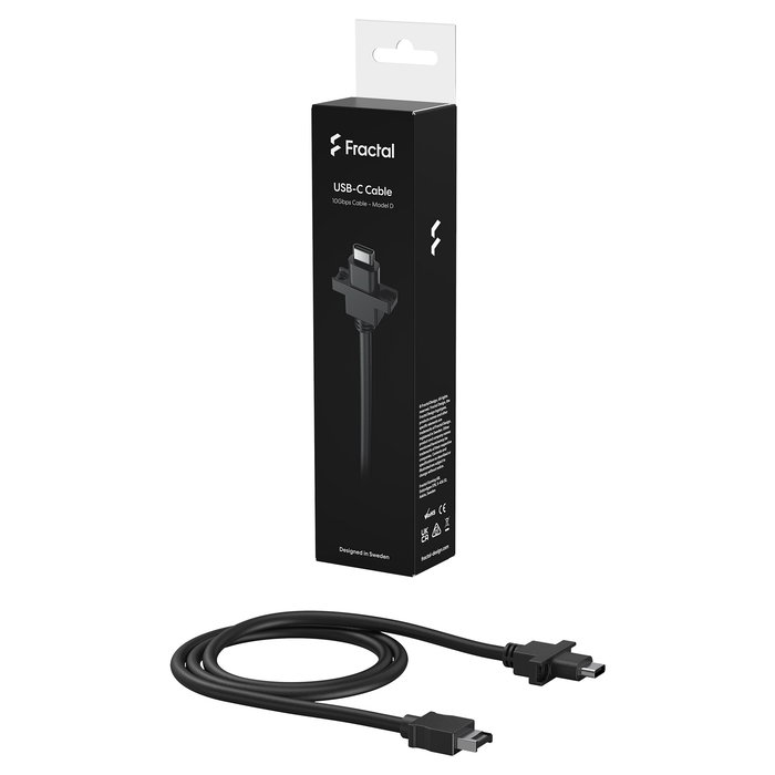 Fractal Design FD-A-USBC-001 Cable USB-C Macho a Macho 10Gbps 67cm Negro