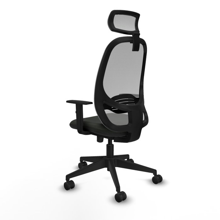 PIQUERAS Y CRESPO Silla de oficina Cilanco con mecanismo Sincro/Traslack, Tela Negra y Malla Gris