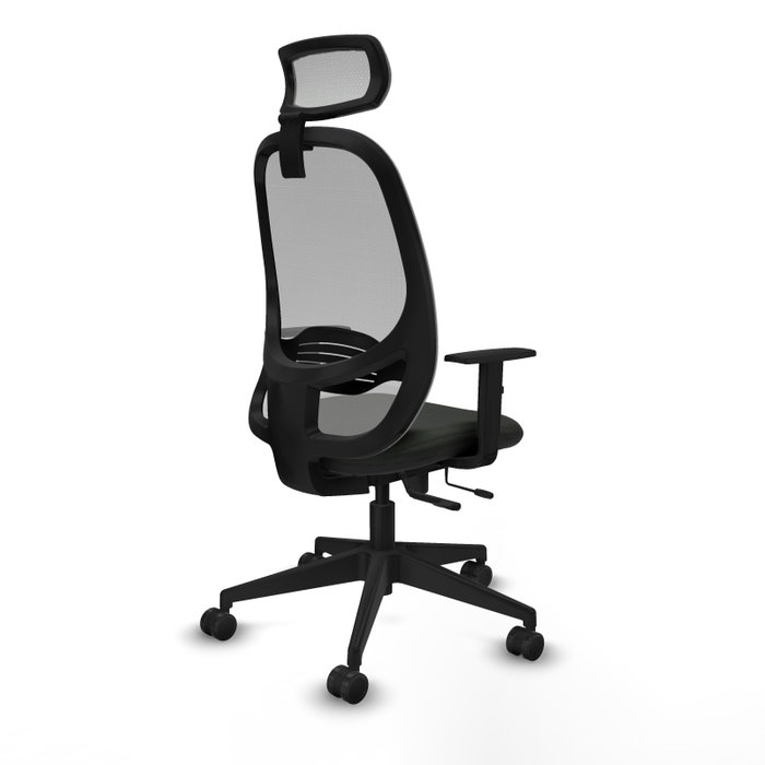 PIQUERAS Y CRESPO Silla de oficina Cilanco con mecanismo Sincro/Traslack, Tela Negra y Malla Gris