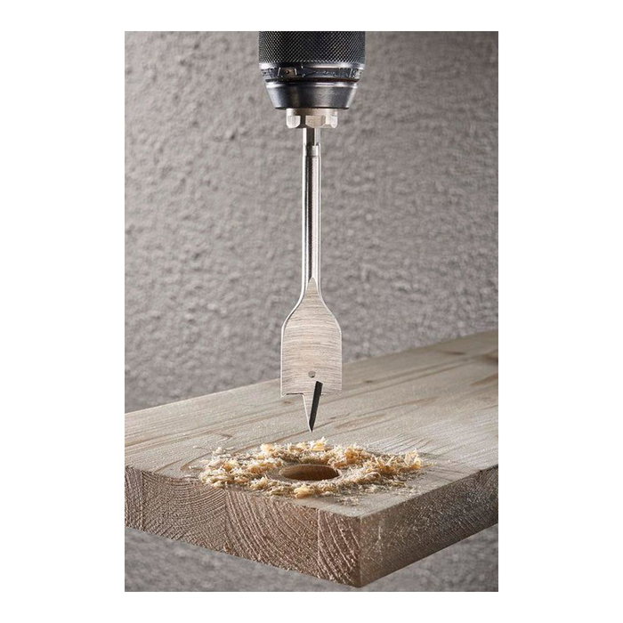 Wolfcraft Broca de Pala Vástago Hexagonal Ø22 x 152 mm Acero Templado para Herramientas 6.35 mm