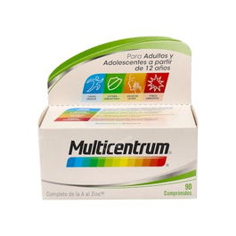 Multicentrum Adulto 90 Comprimidos Multivitamínico con Vitaminas y Minerales para Adultos y Adolescentes
