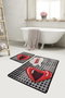 Mijölnir Juego de Alfombras de Baño de Poliéster Antibacterianas y Antideslizantes 50x60 cm y 60x100 cm