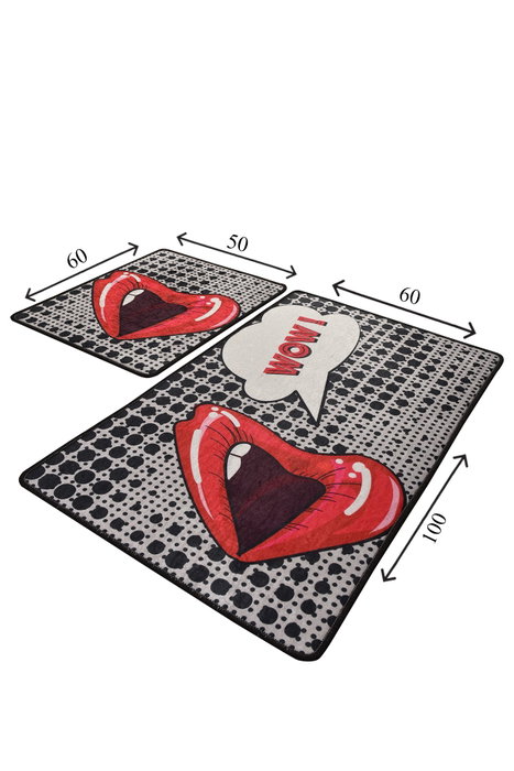Mijölnir Juego de Alfombras de Baño de Poliéster Antibacterianas y Antideslizantes 50x60 cm y 60x100 cm Mijölnir Juego de Alfombras de Baño de Poliéster Antibacterianas y Antideslizantes 50x60 cm y 60x100 cm