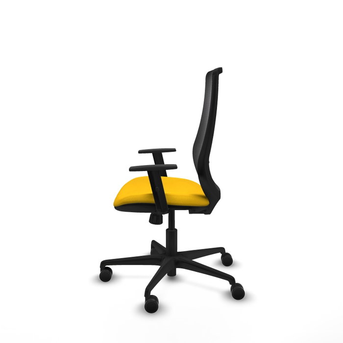 PIQUERAS Y CRESPO Silla de oficina Mardos, mecanismo Sincro, Amarillo/Negro