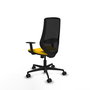 PIQUERAS Y CRESPO Silla de oficina Mardos, mecanismo Sincro, Amarillo/Negro
