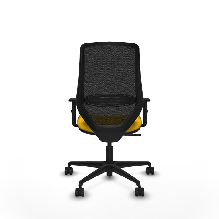 PIQUERAS Y CRESPO Silla de oficina Mardos, mecanismo Sincro, Amarillo/Negro