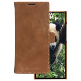 Dbramante1928 Lynge - Funda Folio de Cuero Vollnarben Sostenible, Cierre Magnético, para Samsung Galaxy S23 Ultra, Color Marrón Claro