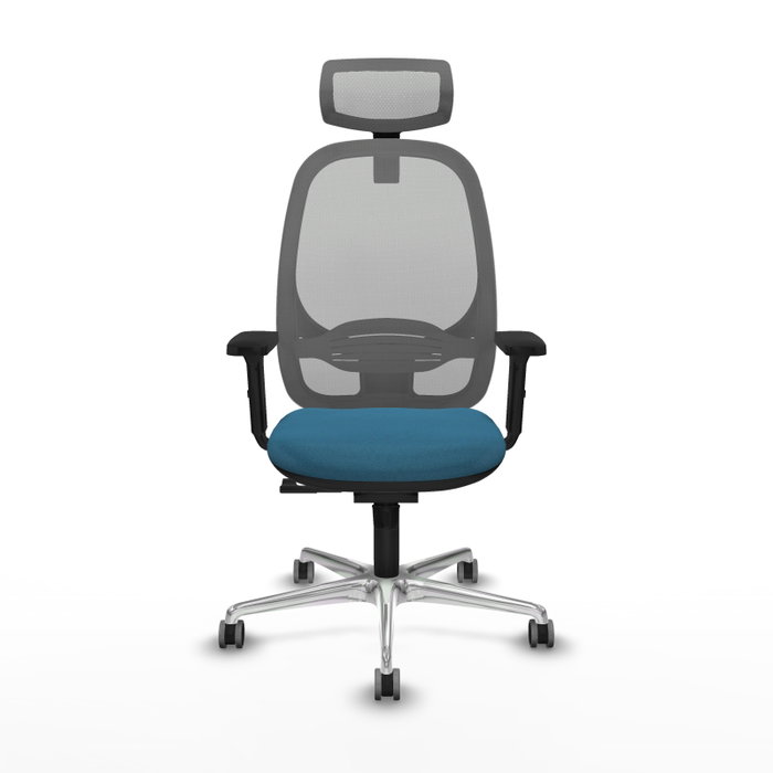 PIQUERAS Y CRESPO Silla de oficina Cilanco con mecanismo Sincro, Verde petróleo y Gris PIQUERAS Y CRESPO Silla de oficina Cilanco con mecanismo Sincro, Verde petróleo y Gris