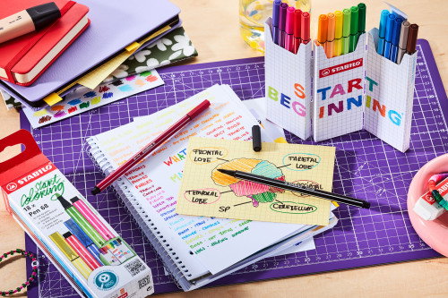 Stabilo Estuche de Rotuladores 68 con 18 Colores Surtidos y Punta de 1 mm