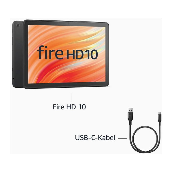 Amazon Fire HD 10 Tablet (2023) 10.1 pulgadas Full HD, WiFi 6, 32 GB de almacenamiento, 4 GB de RAM, Procesador octa-core 2.05 GHz, Color Negro - Incluye anuncios