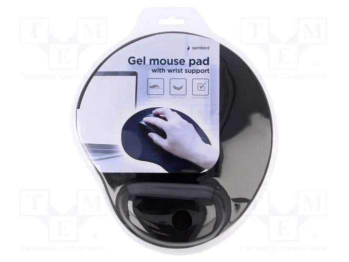 Gembird MP-GEL-BK Alfombrilla de ratón con reposamuñeca de gel Negro