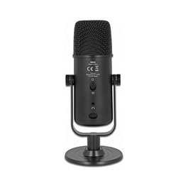 DeLOCK Micrófono USB de doble cápsula con toma de auriculares 3,5 mm y control de volumen