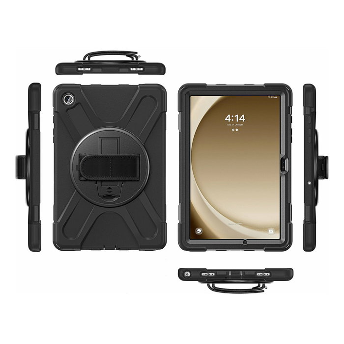 4smarts 540407 Funda Rugged Case con Grip, Correa y Soporte para Samsung Galaxy Tab A9+ (11") Modelos SM-X210/X215/X216 - Resistente a Golpes, Negra 4smarts 540407 Funda Rugged Case con Grip, Correa y Soporte para Samsung Galaxy Tab A9+ (11") Modelos SM-X210/X215/X216 - Resistente a Golpes, Negra