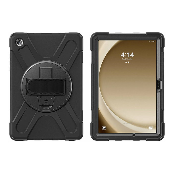 4smarts 540407 Funda Rugged Case con Grip, Correa y Soporte para Samsung Galaxy Tab A9+ (11") Modelos SM-X210/X215/X216 - Resistente a Golpes, Negra 4smarts 540407 Funda Rugged Case con Grip, Correa y Soporte para Samsung Galaxy Tab A9+ (11") Modelos SM-X210/X215/X216 - Resistente a Golpes, Negra