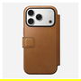 Nomad Modern Leather Folio para iPhone 17 Pro, Color English Tan