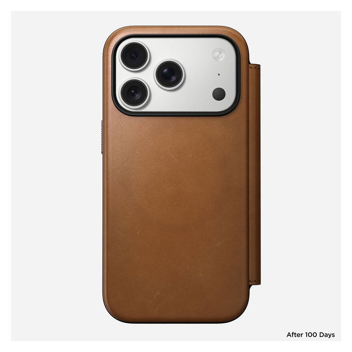 Nomad Modern Leather Folio para iPhone 17 Pro, Color English Tan Nomad Modern Leather Folio para iPhone 17 Pro, Color English Tan