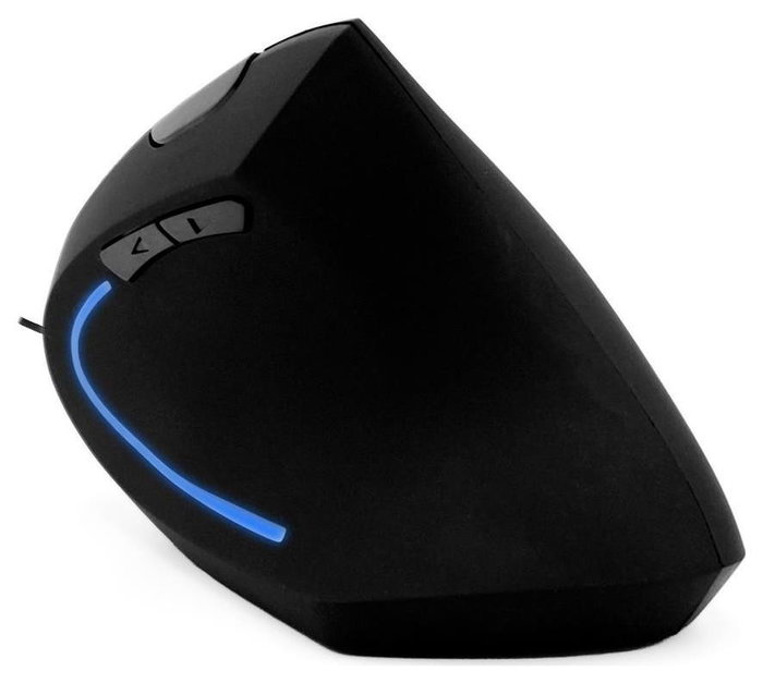 Media-Tech Vertic Ratón Vertical Inalámbrico USB Negro Retroiluminado 6400 DPI 5 Botones