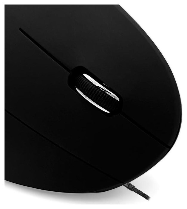 Media-Tech Vertic Ratón Vertical Inalámbrico USB Negro Retroiluminado 6400 DPI 5 Botones