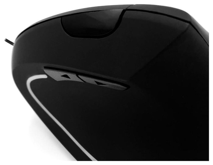 Media-Tech Vertic Ratón Vertical Inalámbrico USB Negro Retroiluminado 6400 DPI 5 Botones