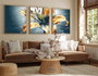 Wallity Huhu219 Cuadro Decorativo en MDF y Madera Maciza, 3 Piezas, 50 x 70 cm