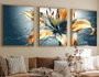 Wallity Huhu219 Cuadro Decorativo en MDF y Madera Maciza, 3 Piezas, 50 x 70 cm