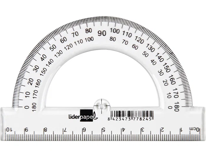 Liderpapel Semicirculo Transportador de Angulos 10 cm Plastico Transparente Liderpapel Semicirculo Transportador de Angulos 10 cm Plastico Transparente