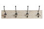 DKD Home Decor Perchero de Pared Indio Natural Blanco 14 x 21 x 76 cm (2 Unidades)