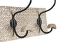 DKD Home Decor Perchero de Pared Indio Natural Blanco 14 x 21 x 76 cm (2 Unidades)