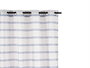 Giftdecor Cortina Visillo Rayas Azul 140 x 260 cm (Set de 6)