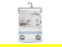 Giftdecor Cortina Visillo Rayas Azul 140 x 260 cm (Set de 6)