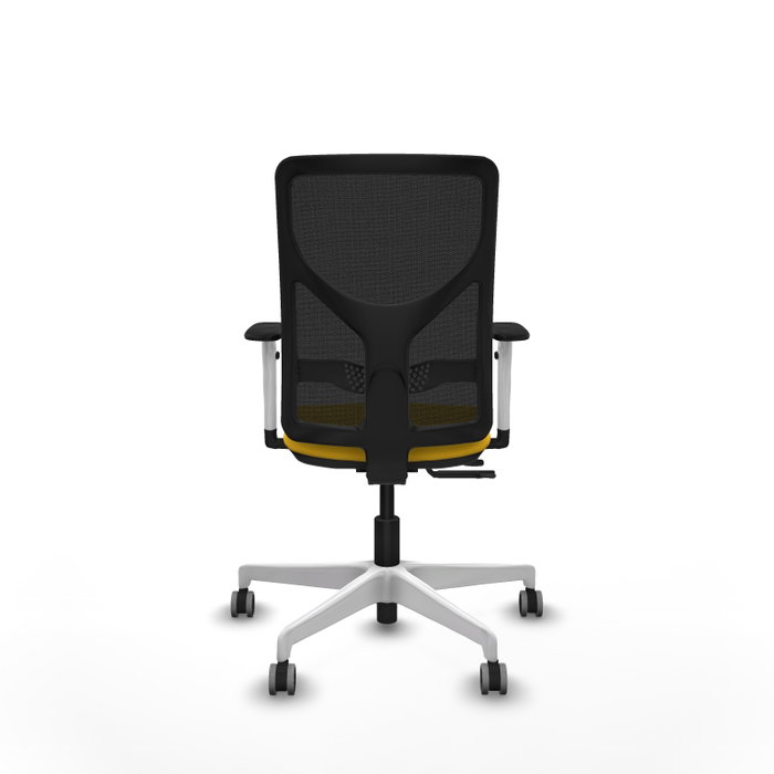 PIQUERAS Y CRESPO Silla de oficina Motilla con mecanismo Sincro/Traslack, Amarillo y Negro