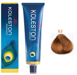 Koleston Perfect, Tinte permanente para el cabello, 8/3 Light Blonde Gold, 60 ml