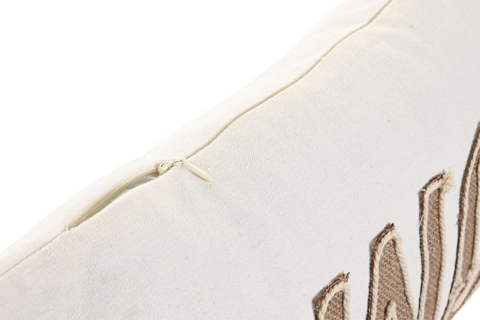 DKD Home Decor Cushions 2c25 Cojín Boho Crudo Natural 50 x 30 cm Algodón Yute (2 Unidades)
