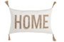 DKD Home Decor Cushions 2c25 Cojín Boho Crudo Natural 50 x 30 cm Algodón Yute (2 Unidades)