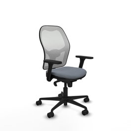PIQUERAS Y CRESPO Silla de oficina Jorquera con mecanismo Sincro, Gris y Blanco
