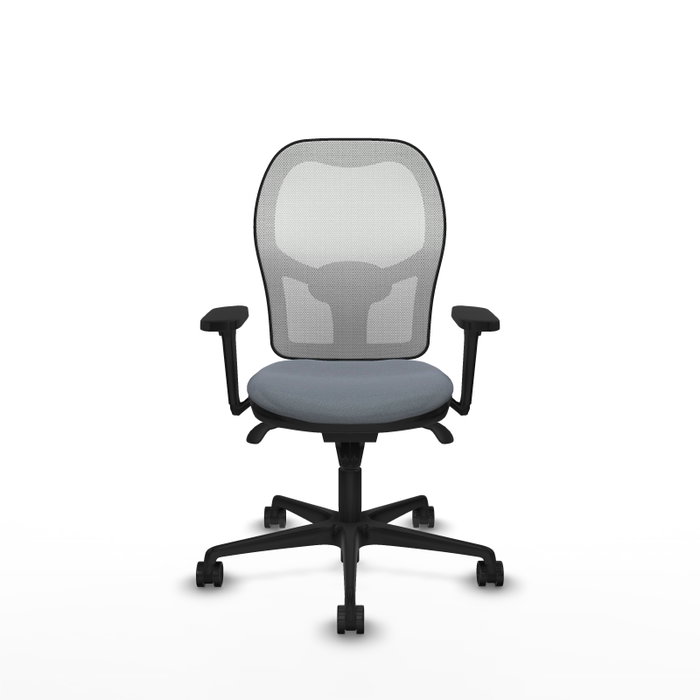 PIQUERAS Y CRESPO Silla de oficina Jorquera con mecanismo Sincro, Gris y Blanco PIQUERAS Y CRESPO Silla de oficina Jorquera con mecanismo Sincro, Gris y Blanco