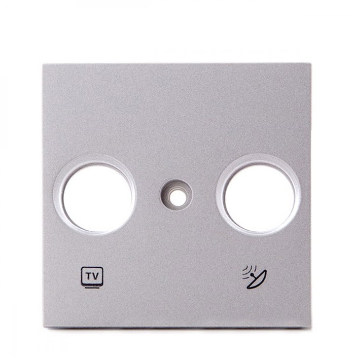 Panasonic Tapa Frontal Novella R-Tv-Sat, Color Plata