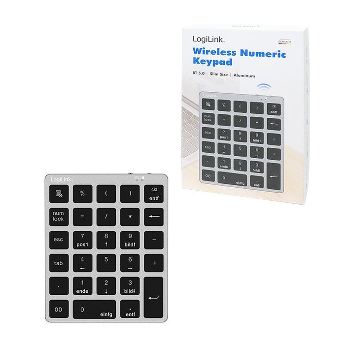 Logilink ID0212 Teclado Numérico Bluetooth 5.0 Gris Estelar