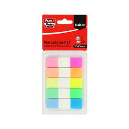 Banderitas Adhesivas Fixo Notes Popup Traslucidas 12X45 Colores Fluor Pack De 5 (Set de 24)
