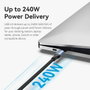 Vention Cable USB 4.0 Tipo-C a Tipo-C TAVHF 40Gbps 240W 1m Gris