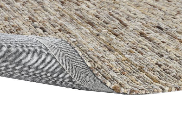 DKD Home Decor Alfombra Carpet Sahara Marron Lana, Algodon y Poliester Tejida a Mano 200 x 300 cm