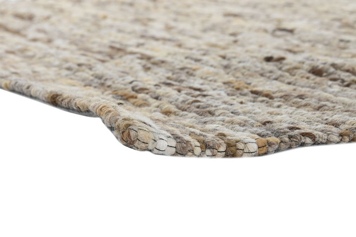 DKD Home Decor Alfombra Carpet Sahara Marron Lana, Algodon y Poliester Tejida a Mano 200 x 300 cm